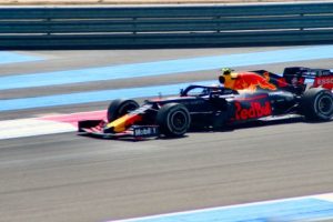 Max Verstappen in zijn Red Bull Formule 1 Wagen