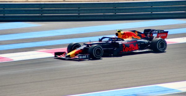 Max Verstappen in zijn Red Bull Formule 1 Wagen